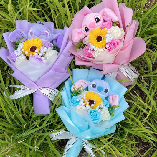 Disney Anime Stitch Plush Flower Bouquet - Kyootii
