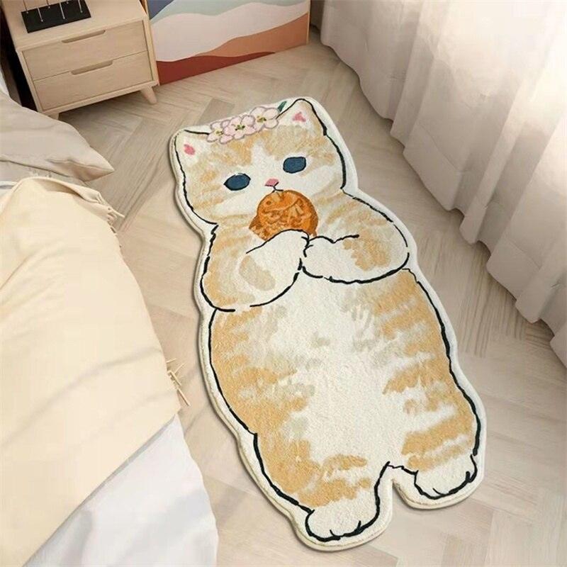 Kawaii Cat Soft Bedside Rug - Kyootii