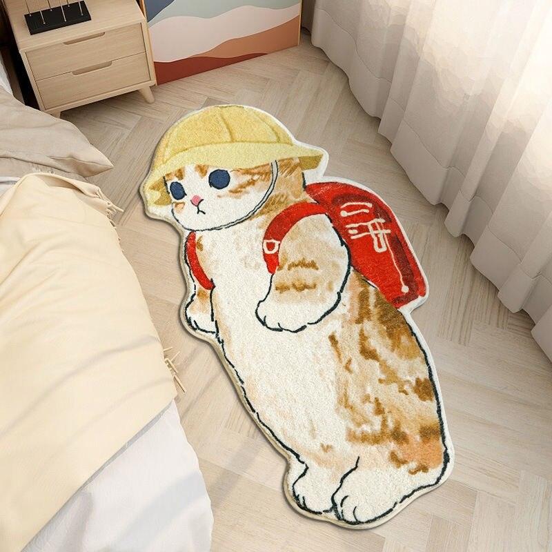Kawaii Cat Soft Bedside Rug - Kyootii