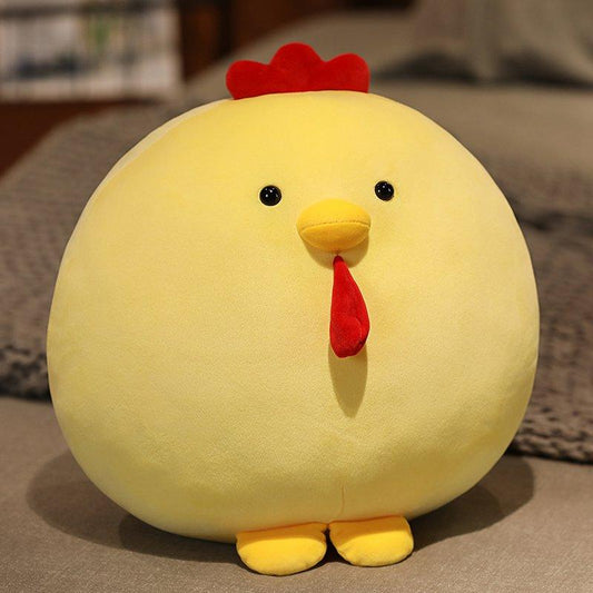 Round Fluffy Chicken Pillow Plush - Kyootii