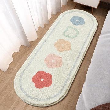 Soft Bedside Mat Rug - Floral, Strawberry, Dog - Kyootii