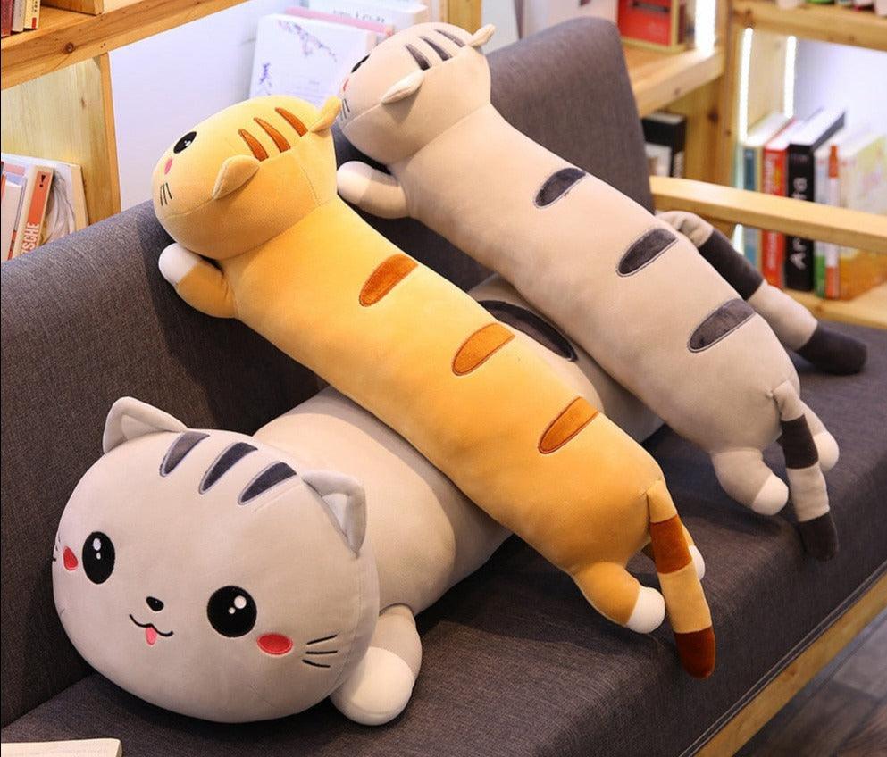 Striped Cat Long Pillow Plush Toy - Kyootii