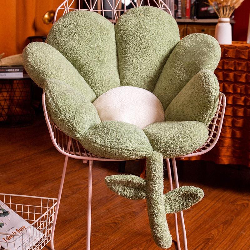 Terry Flowers Plush Seat Cushion